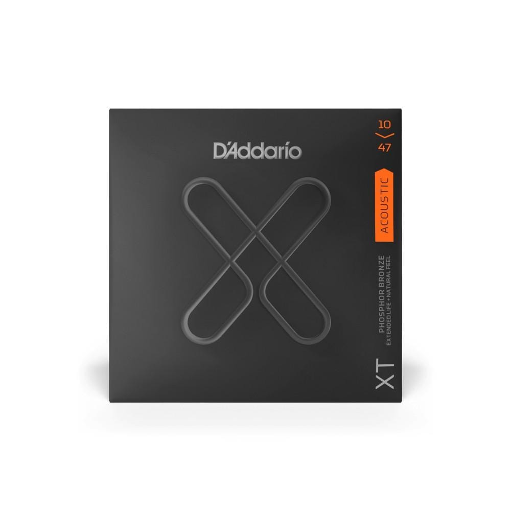 daddario acoustic guitar strings d'addario xt phosphor bronze acoustic guitar strings coated set #gauges_.010-.047-extra-light