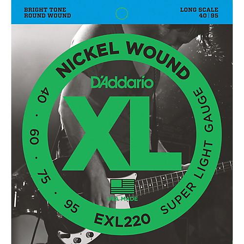 daddario bass guitar strings d'addario exl220 bass guitar strings
