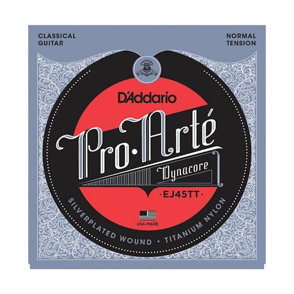 daddario classical guitar strings d'addario ej45tt proarte dynacore normal classical guitar strings