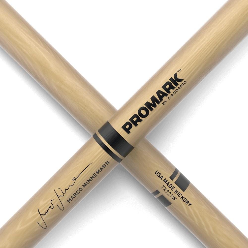 daddario drumsticks d'addario tx721w marco minnemann 721 signature hickory wood tip drumstick