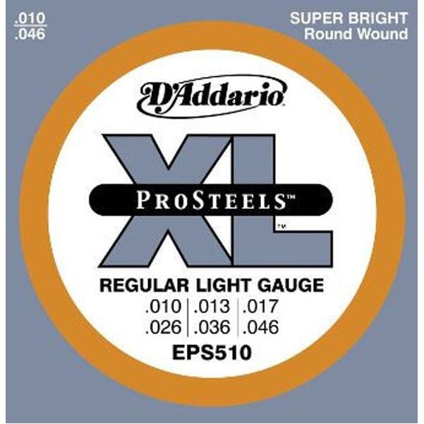 daddario electric guitar strings d'addario eps510 prosteels light electric guitar strings