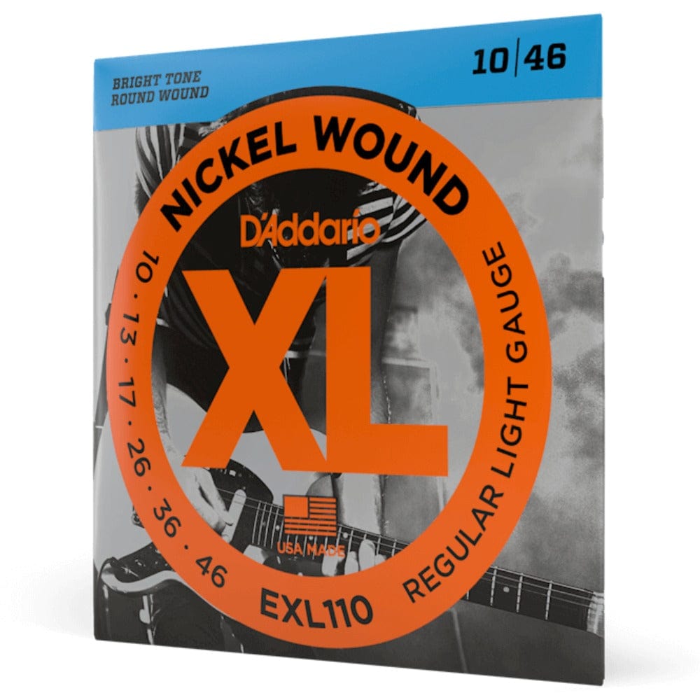 daddario electric guitar strings d'addario exl110 electric guitar strings, nickel, regular light