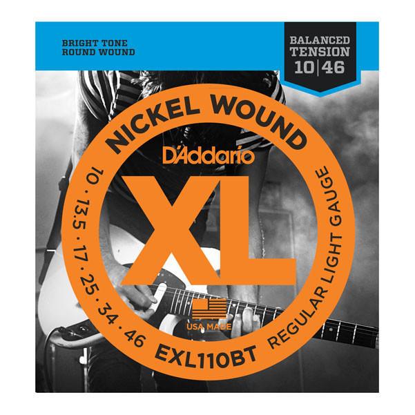 daddario electric guitar strings d'addario exl110bt electric guitar strings - nickel wound, regular