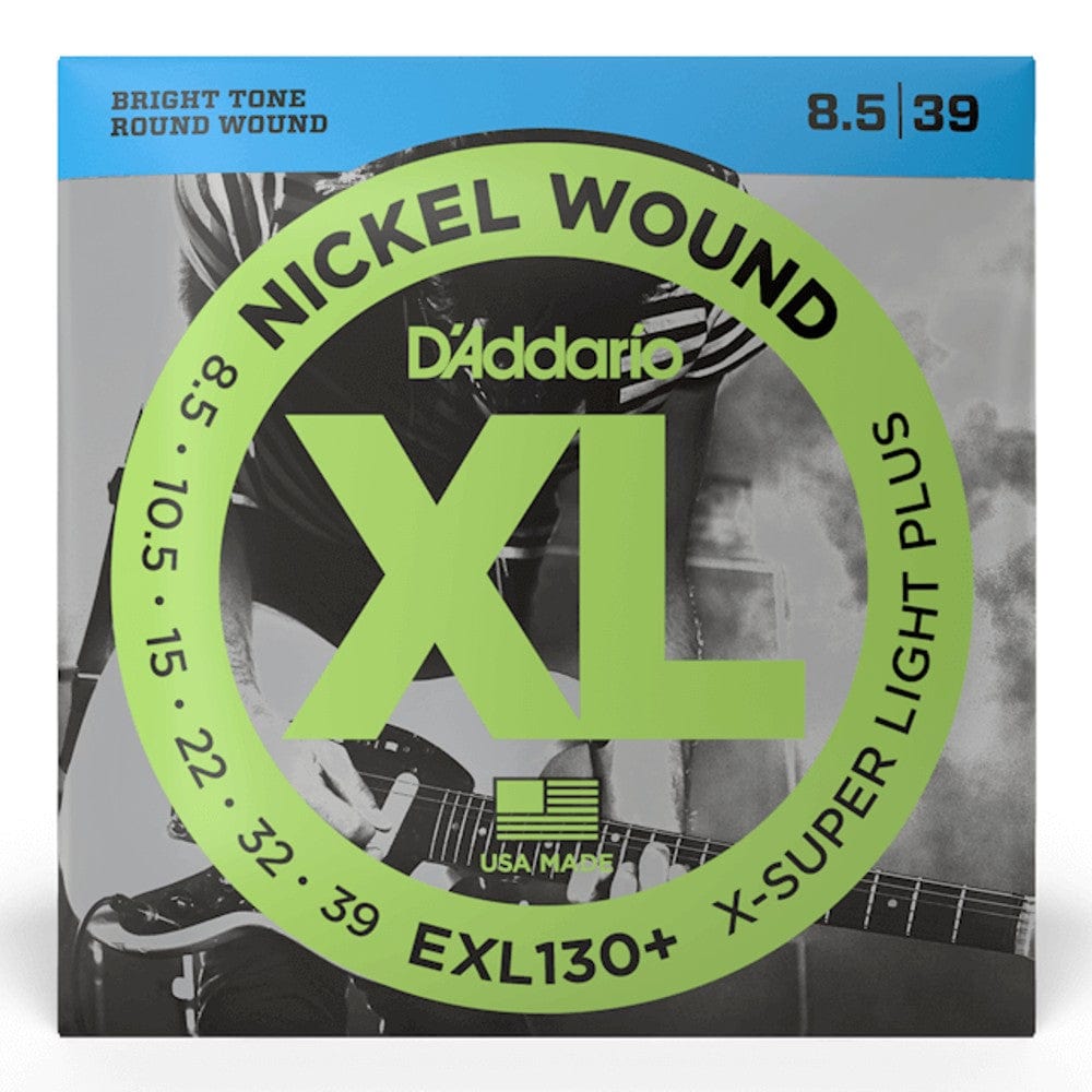 daddario electric guitar strings d'addario exl130 electric guitar strings, nickel wound .08 - .38