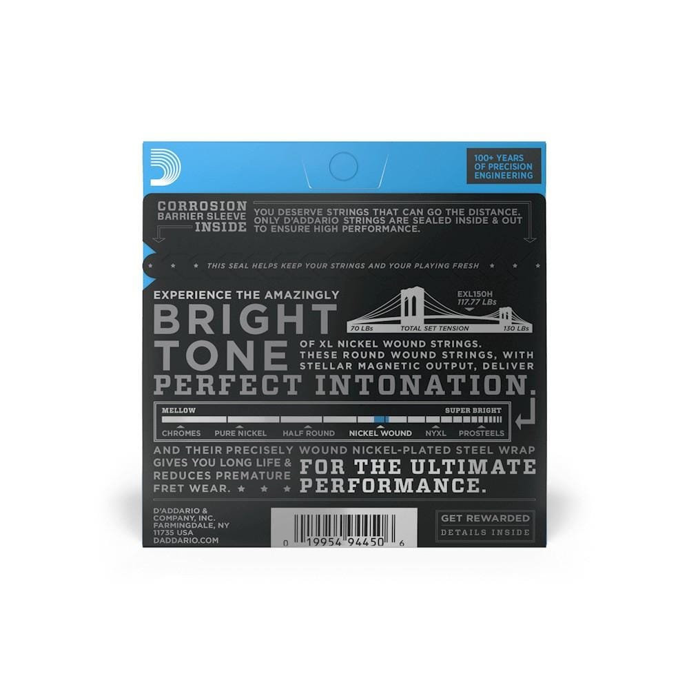 daddario electric guitar strings d'addario exl150h xl nashville tunning electric guitar string set