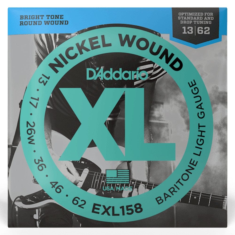daddario electric guitar strings d'addario exl158 light baritone electric guitar strings