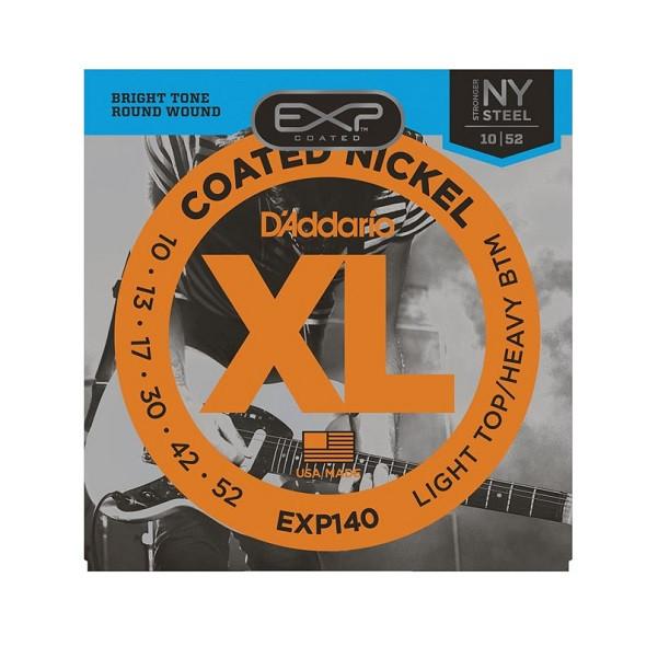 daddario electric guitar strings d'addario exp140 coated electric light top/heavy bottom guitar strings
