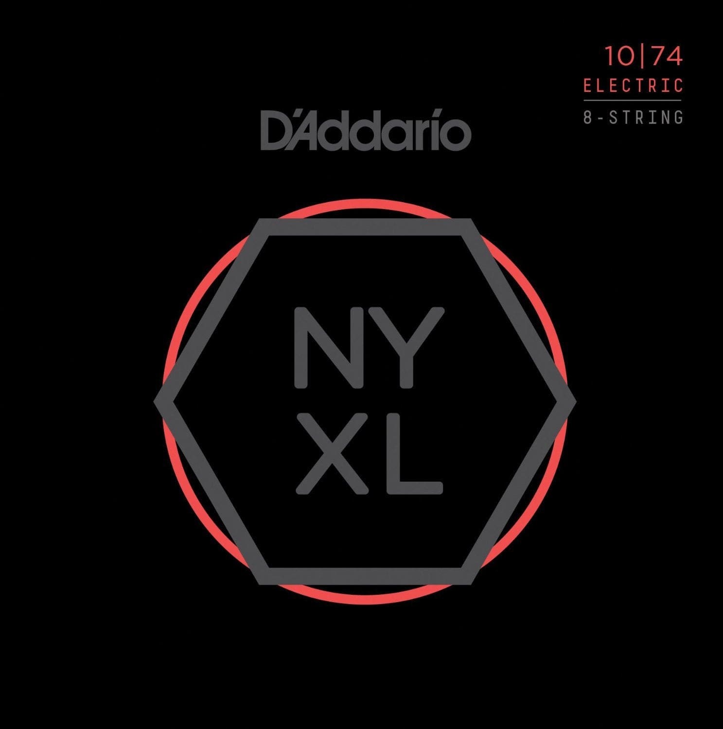 daddario electric guitar strings d'addario nyxl1074 electric guitar strings - nickel wound 8-string