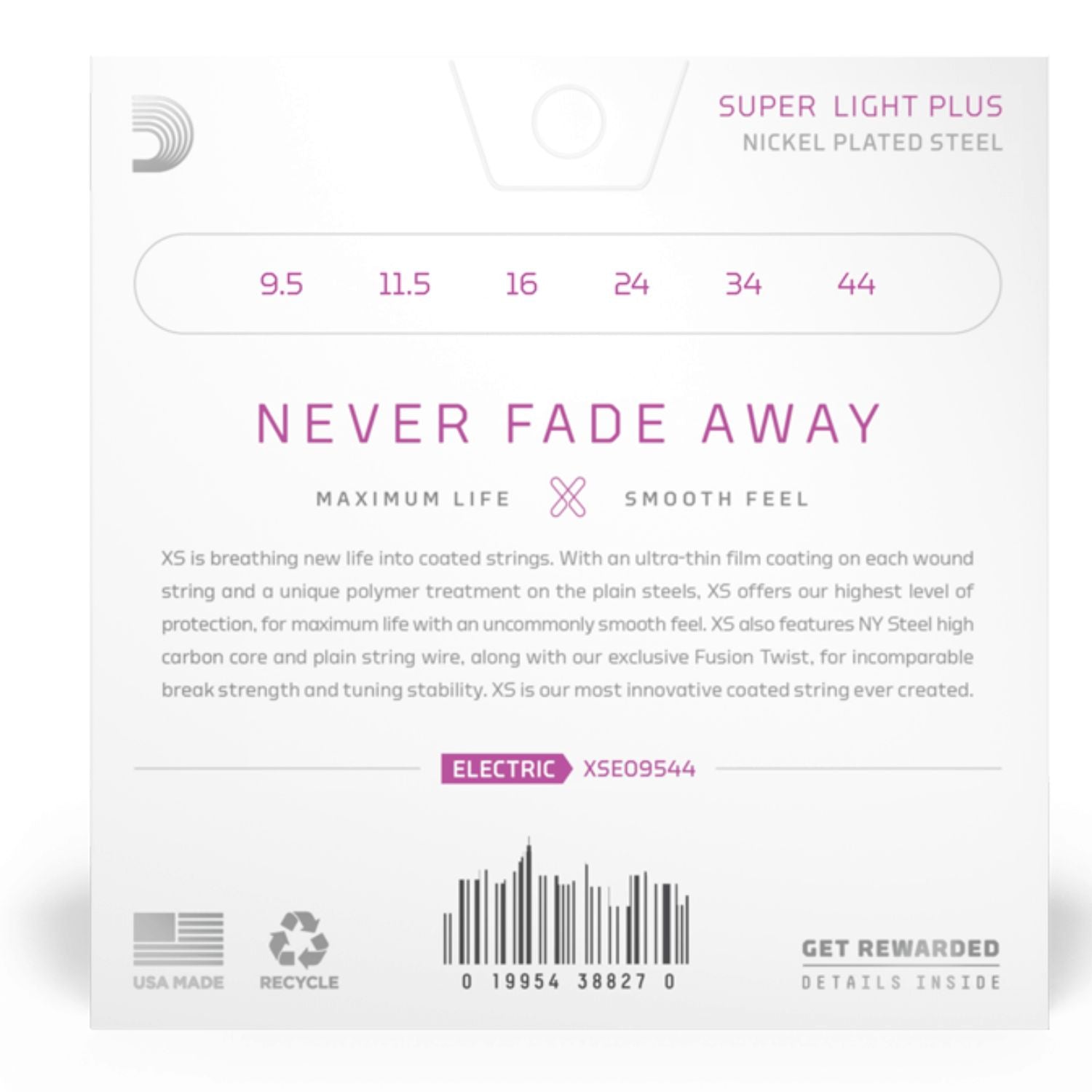DAddario Electric Guitar Strings D'Addario XSE09544 Super Light Plus Coated Electric Guitar Strings