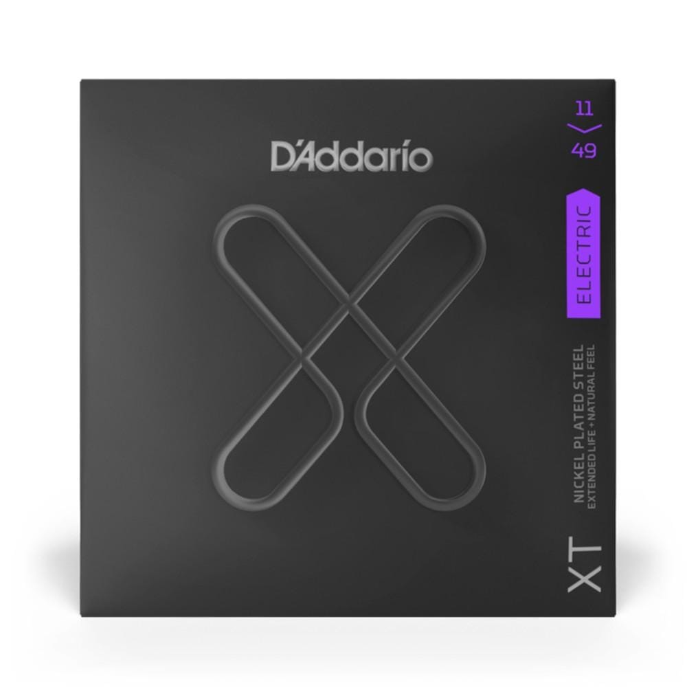daddario electric guitar strings d'addario xt nickel plated steel electric guitar strings coated set #gauges_.011-.049-medium