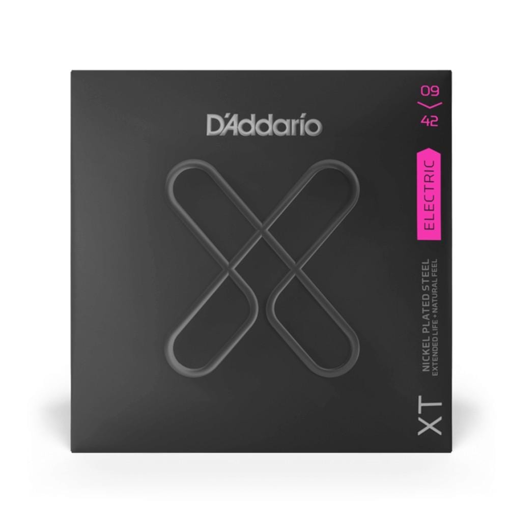 daddario electric guitar strings d'addario xt nickel plated steel electric guitar strings coated set #gauges_.009-.042-super-light