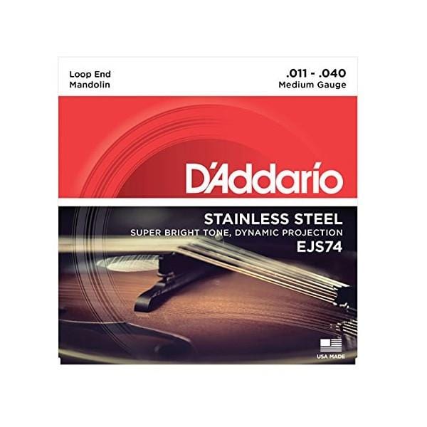 daddario mandolin strings d'addario ejs74 phosphor bronze mandolin strings stainless steel