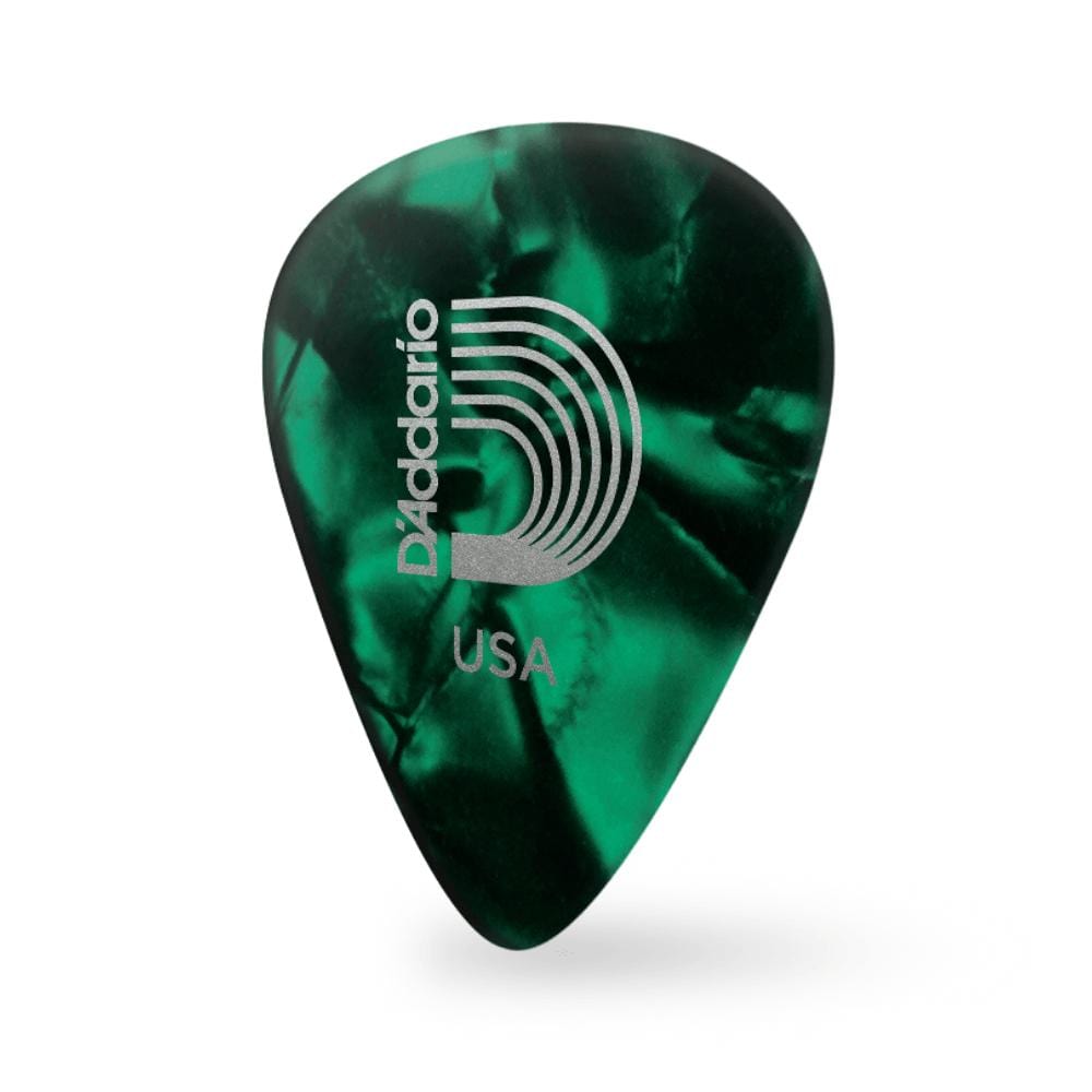 daddario picks d'addario classic celluloid green pearl 0.50mm light gauge guitar pick #pack_pack-of-25