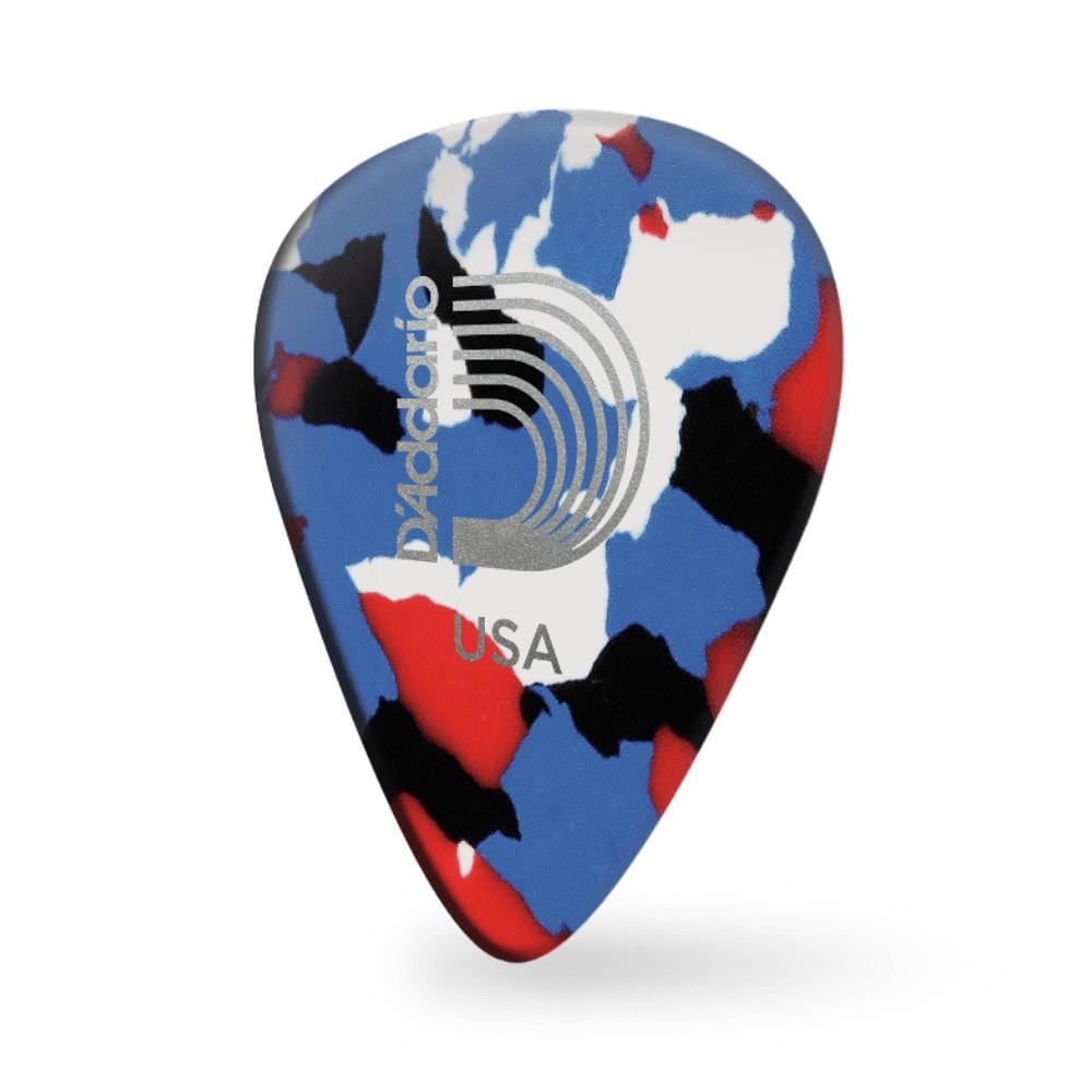 daddario picks d'addario classic celluloid multi-color 0.50mm light gauge guitar pick #pack_pack-of-25