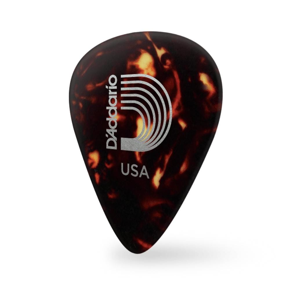 daddario picks d'addario classic celluloid shell color 0.50mm light gauge guitar pick #pack_pack-of-25