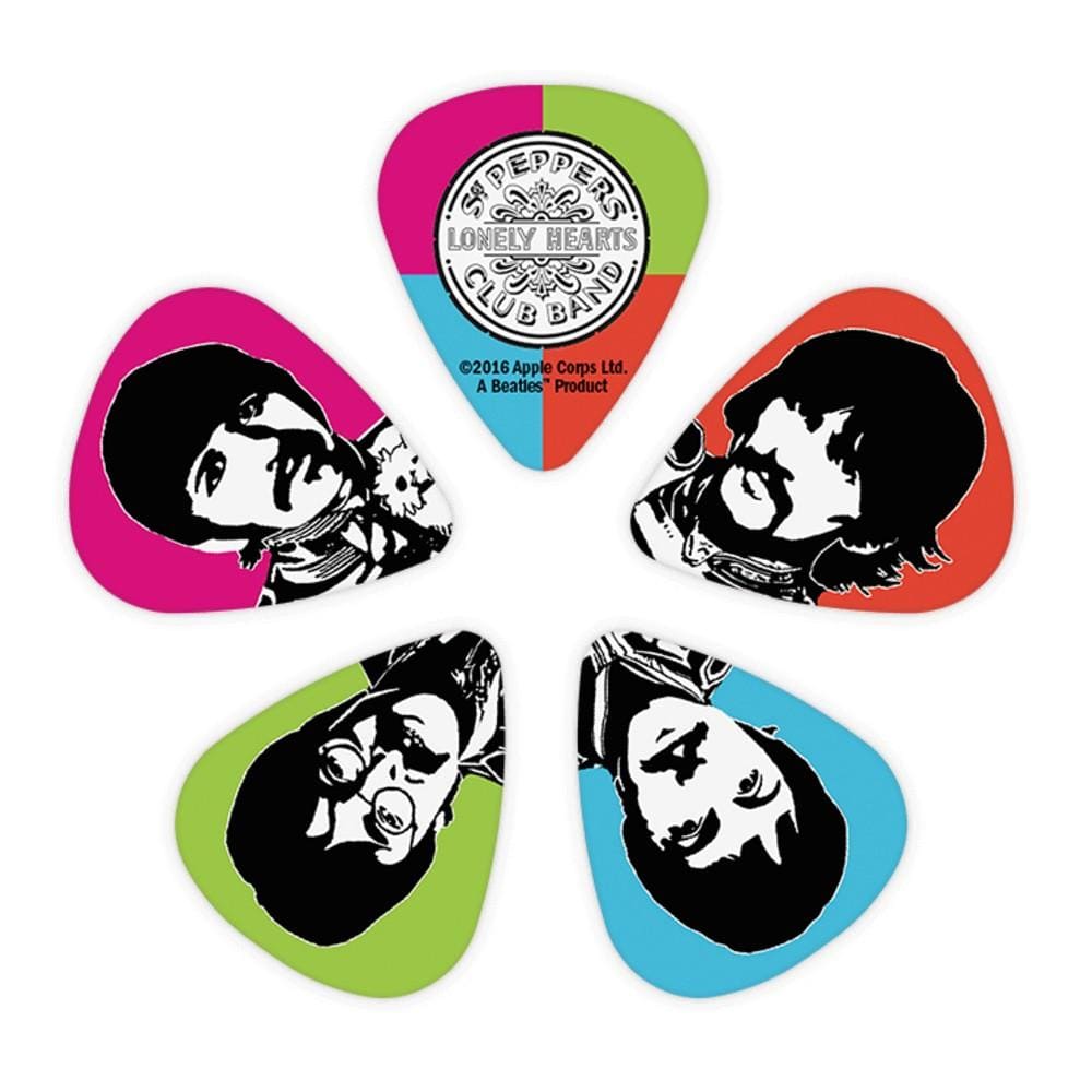 daddario picks d'addario the beatles sgt peppers lonely hearts club band guitar picks- pack of 10 #gauges_heavy-gauge-1.0mm