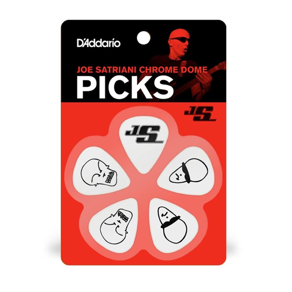 daddario picks light gauge 0.50mm d'addario joe satriani signature guitar picks white- pack of 10