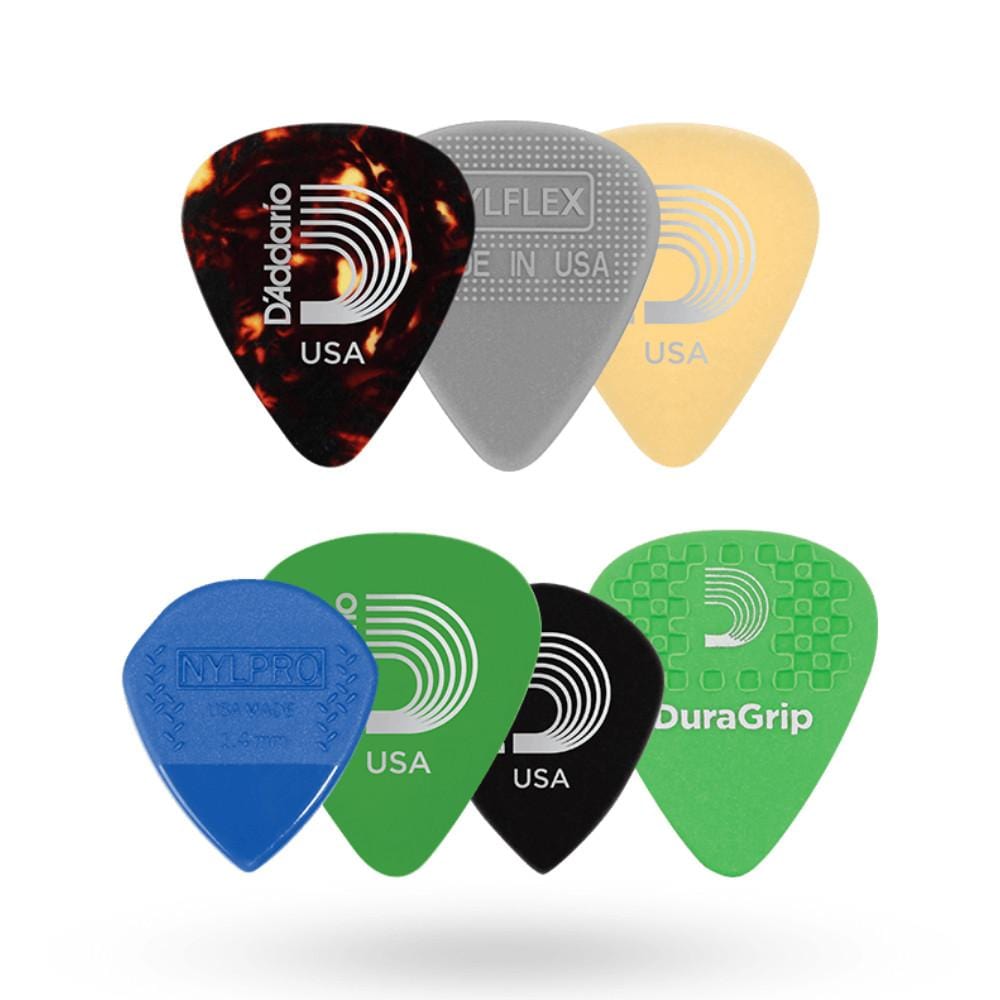 daddario picks medium gauge d'addario variety pack guitar picks - pack of 7