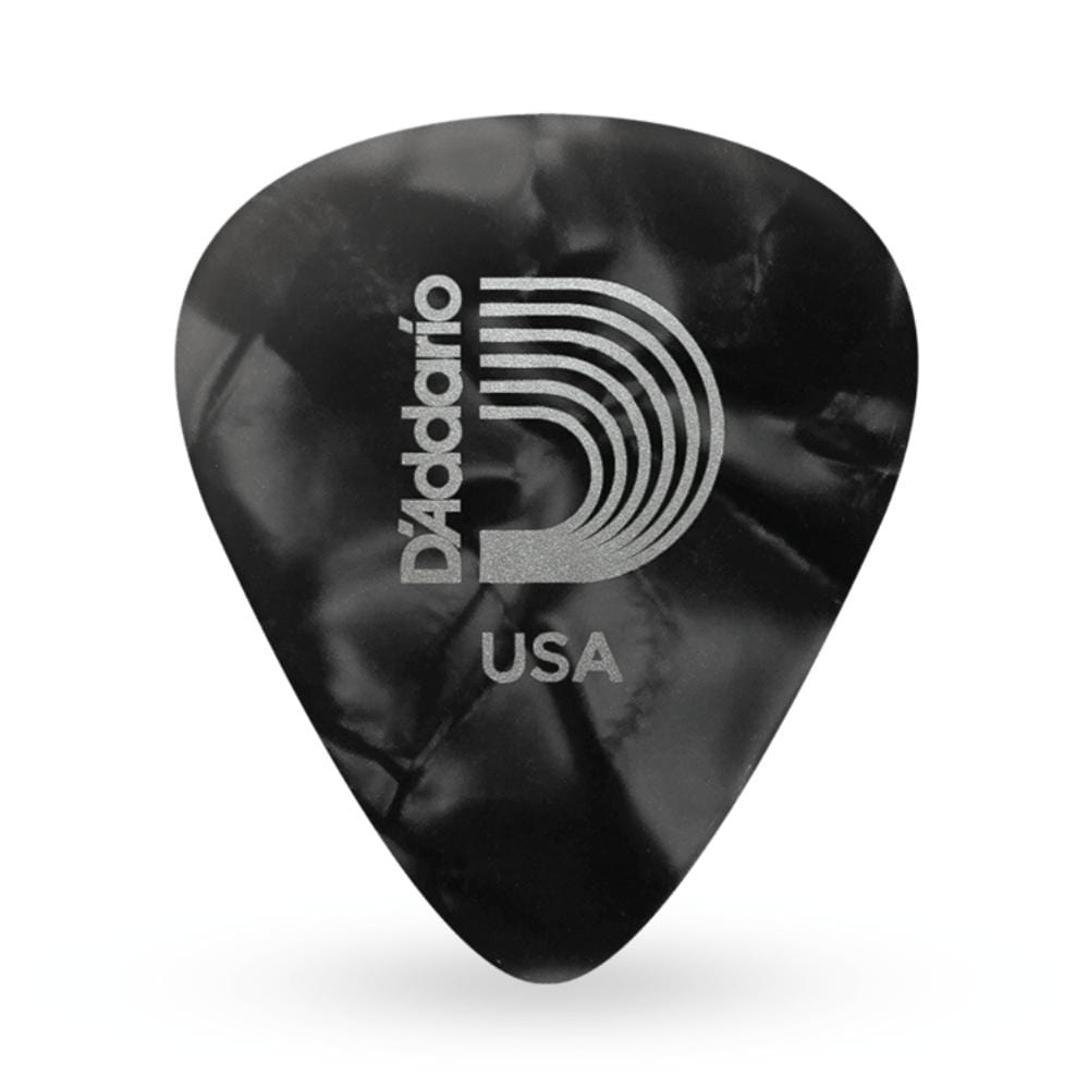 daddario picks pack of 10 d'addario classic celluloid black pearl 1.25mm extra heavy gauge guitar pick
