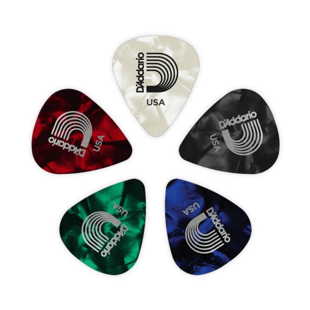 daddario picks pack of 10 d'addario classic pearl celluloid 1.0mm heavy gauge assortment pack