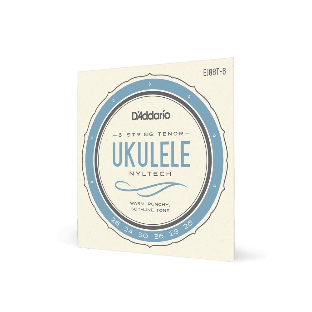 daddario ukulele strings d'addario ej88t 6 tenor 6 string ukulele string set