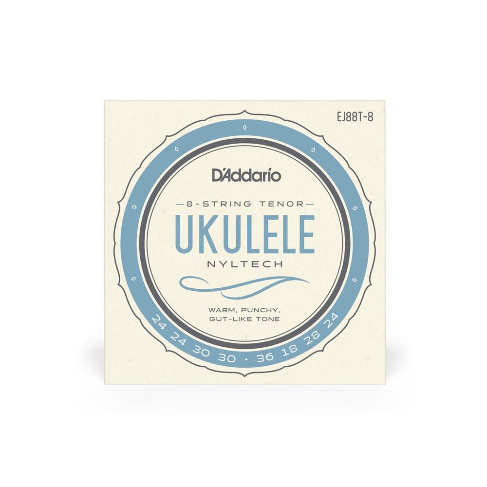 daddario ukulele strings d'addario ej88t 8 tenor 8 string ukulele string set