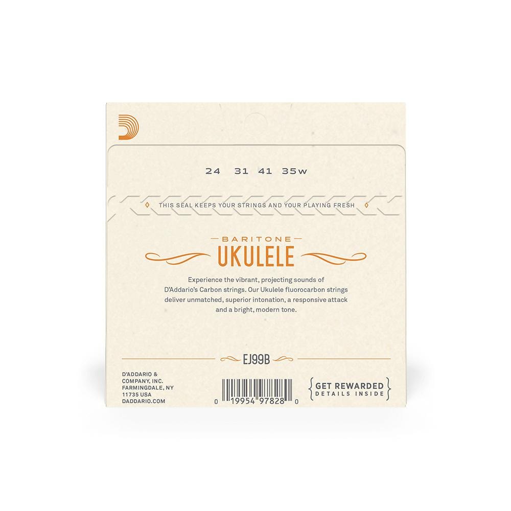 daddario ukulele strings d'addario ej99b baritone ukulele string set