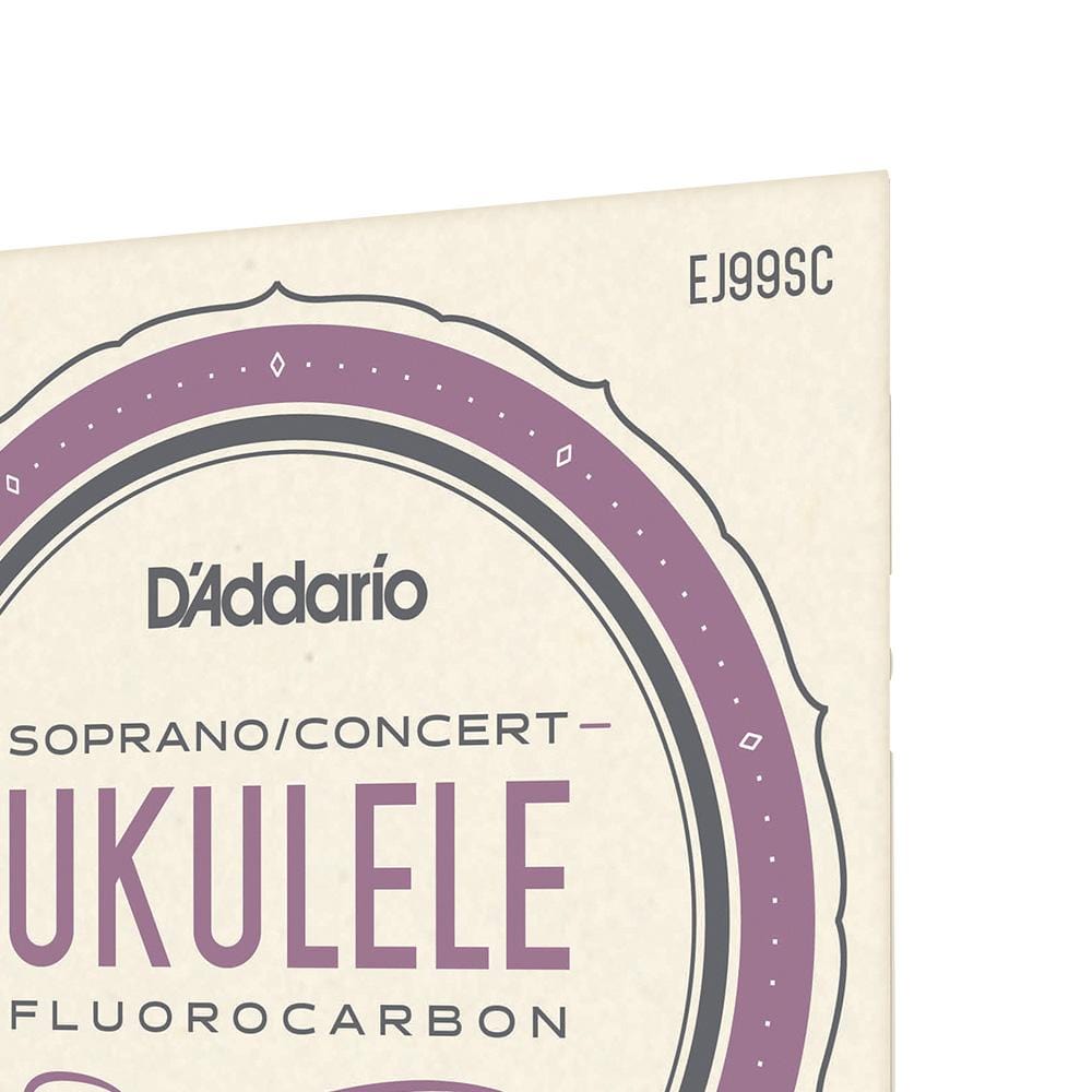 daddario ukulele strings d'addario ej99sc soprano/concert ukulele string set