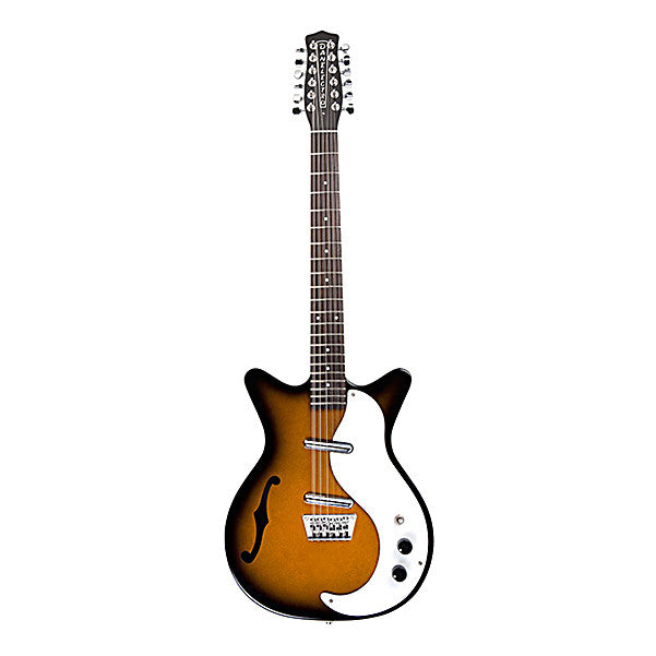 danelectro hollow & semi-hollow electric guitars danelectro 59 dano 12 semi hollow electric guitars - tobacco sunburst