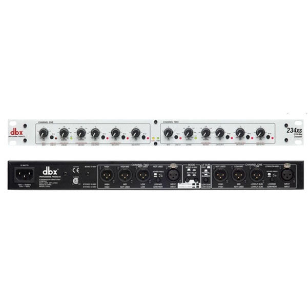 dbx pro accessories dbx 234xs stereo 2/3 way mono 4-way crossover