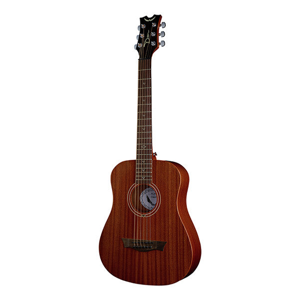 dean acoustic guitars natural matte dean guitars flight travel mahogany dreadnought acoustic guitar#color_natural-matte