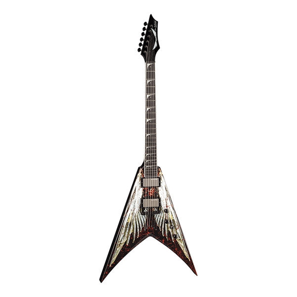 dean electric guitars dean guitars angel of deth electric guitar - angel of death custom graphic