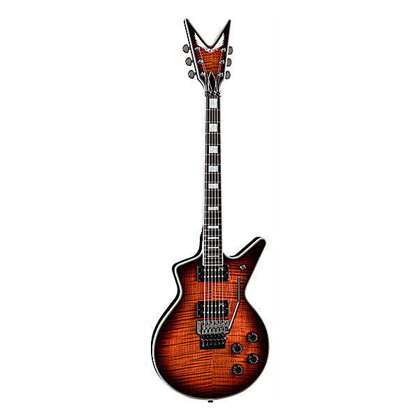 dean electric guitars dean guitars cadillac 1980 flame floyd electric guitar - tiger eye glossy