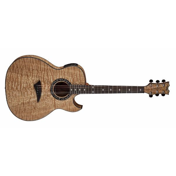 dean electro acoustic guitars dean exhibition thin body quilt ash with aphex electro acoustic guitar