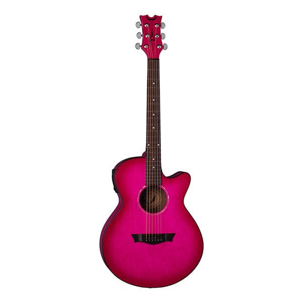 dean electro acoustic guitars pink burst dean guitars axs performer a/e cutaway electro acoustic guitar