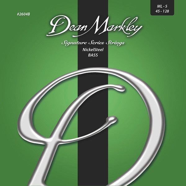 dean markley bass guitar strings dean markley 2604b nickelsteel bass guitar strings - 5-string 45-128