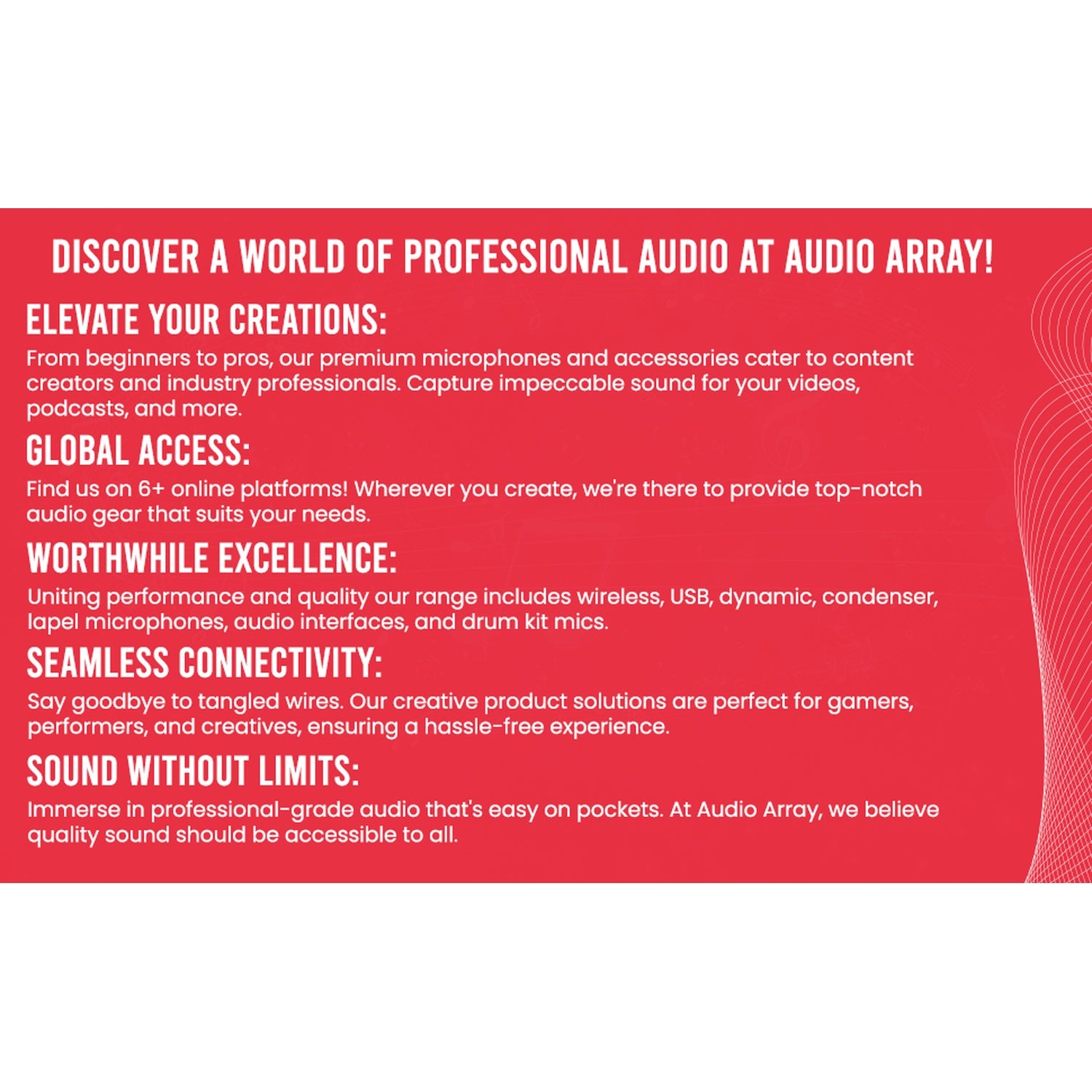 Audio Array AM-C41 Plug & Play Noise Cancelling USB Condenser Microphone