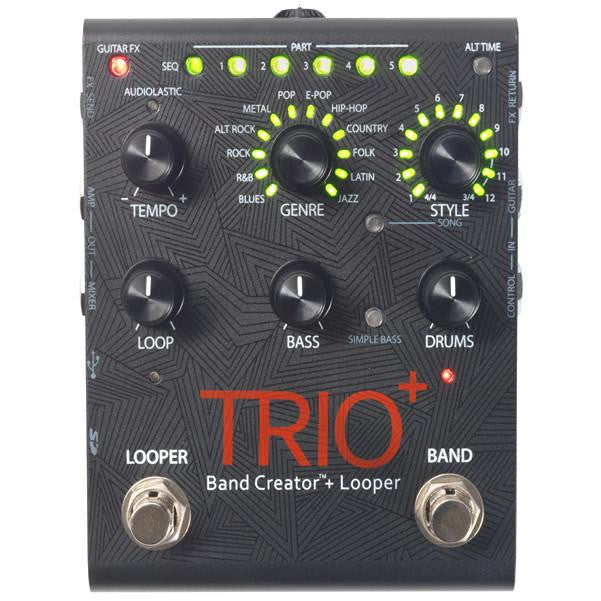 digitech effect pedals digitech trio plus band creator & looper pedal