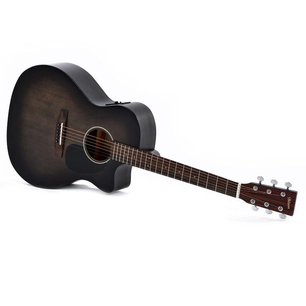 ditson electro acoustic guitars ditson gc 10e tbk cutaway electro acoustic guitar
