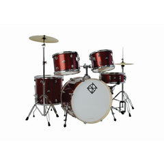 Dixon Acoustic Drum Kits Cyclone Red Dixon Drums Spark Standard Series 5 Piece Acoustic Drum Kit with Hardware