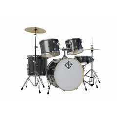 Dixon Acoustic Drum Kits Cyclone Silver Dixon Drums Spark Standard Series 5 Piece Acoustic Drum Kit with Hardware