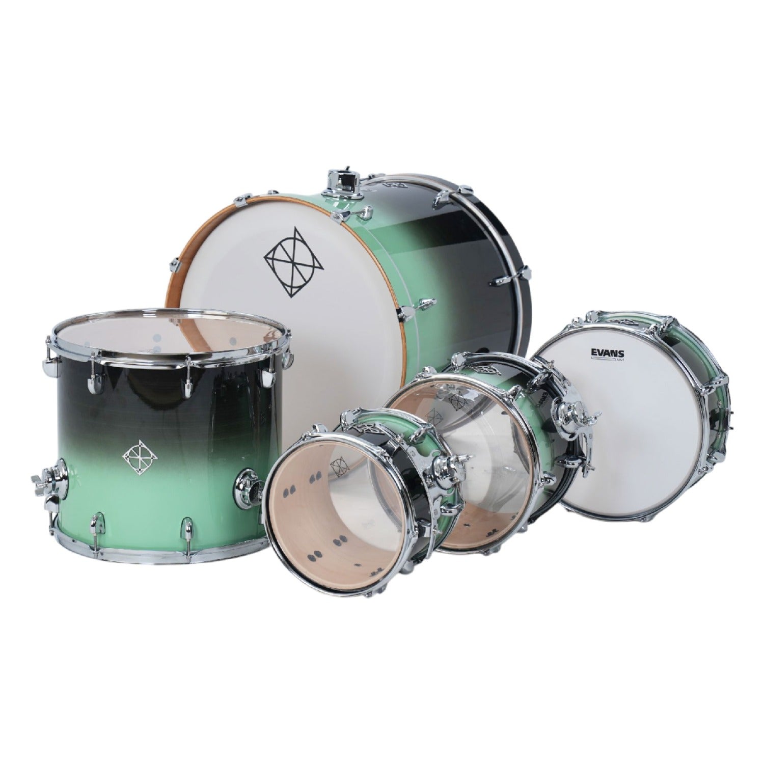 Dixon Acoustic Drum Kits Dixon Fuse 5 Piece Maple Gloss Acoustic Drum Kit