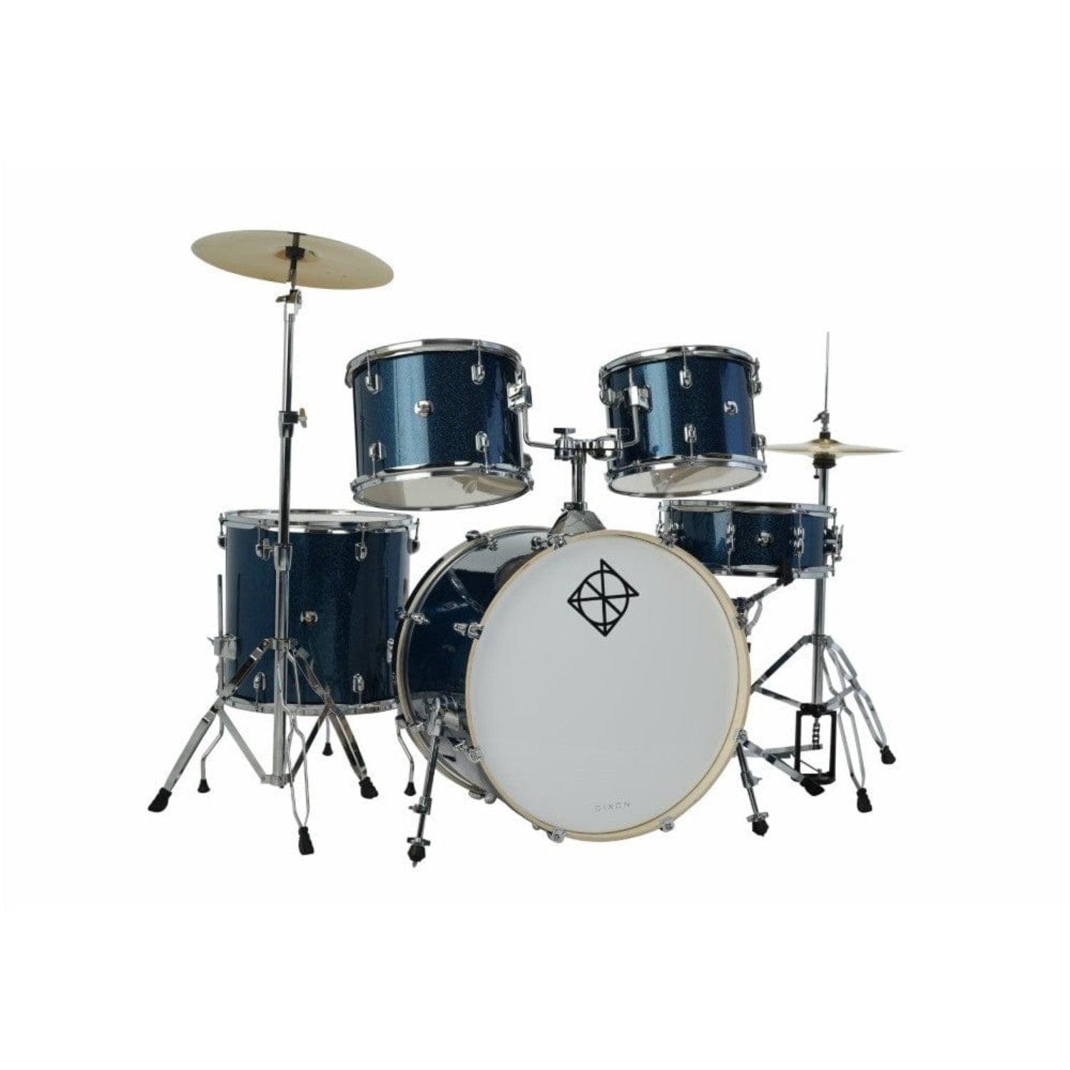 dixon acoustic drum kits ocean blue sparkle dixon drums spark standard series 5 piece acoustic drum kit with hardware