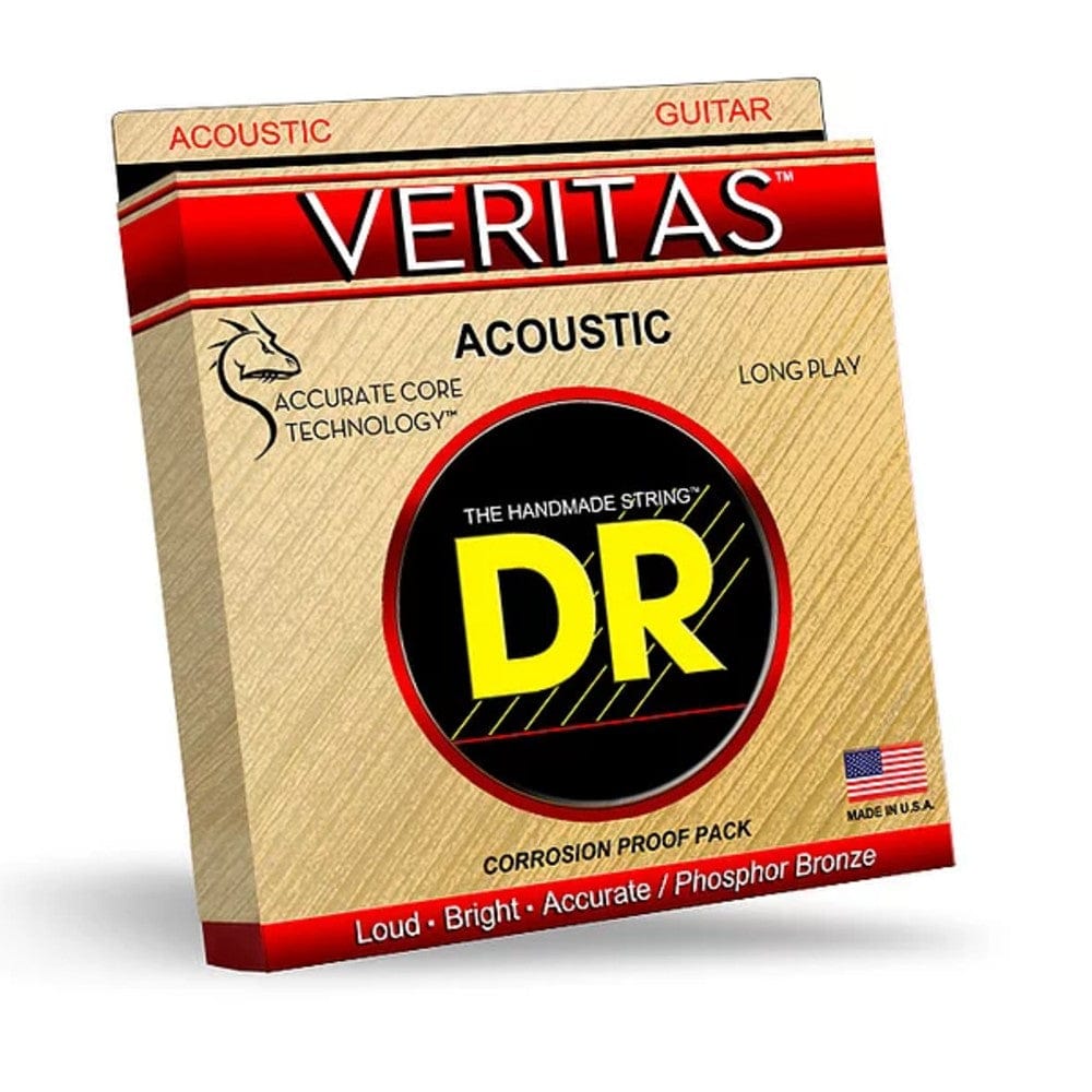 dr acoustic guitar strings custom light 11-50 dr string veritas coated core technology acoustic guitar strings