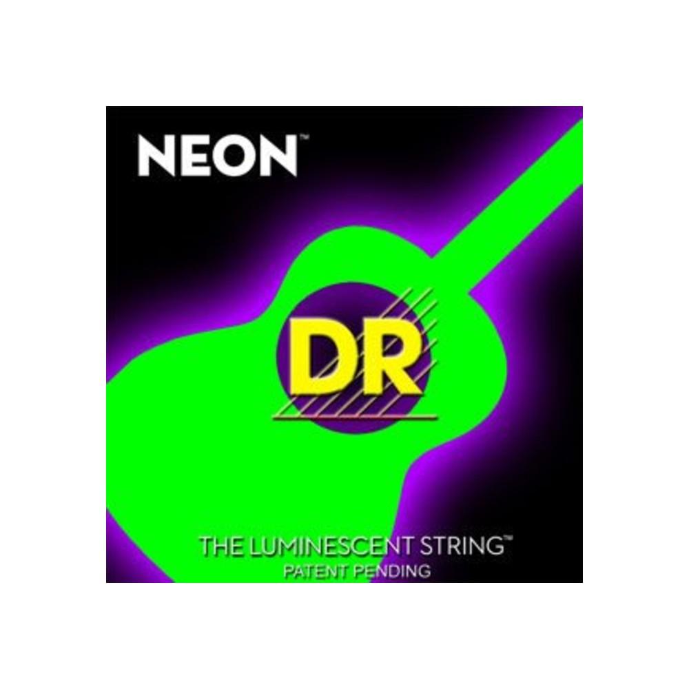 dr acoustic guitar strings dr string nga12 hi def neon green colored acoustic guitar strings - light 12-54