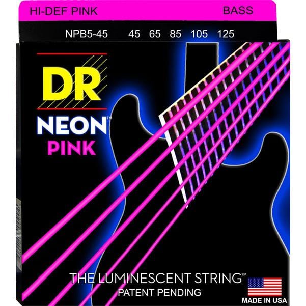 dr bass guitar strings dr npb5-45 bass guitar strings - 5 string, 45-125
