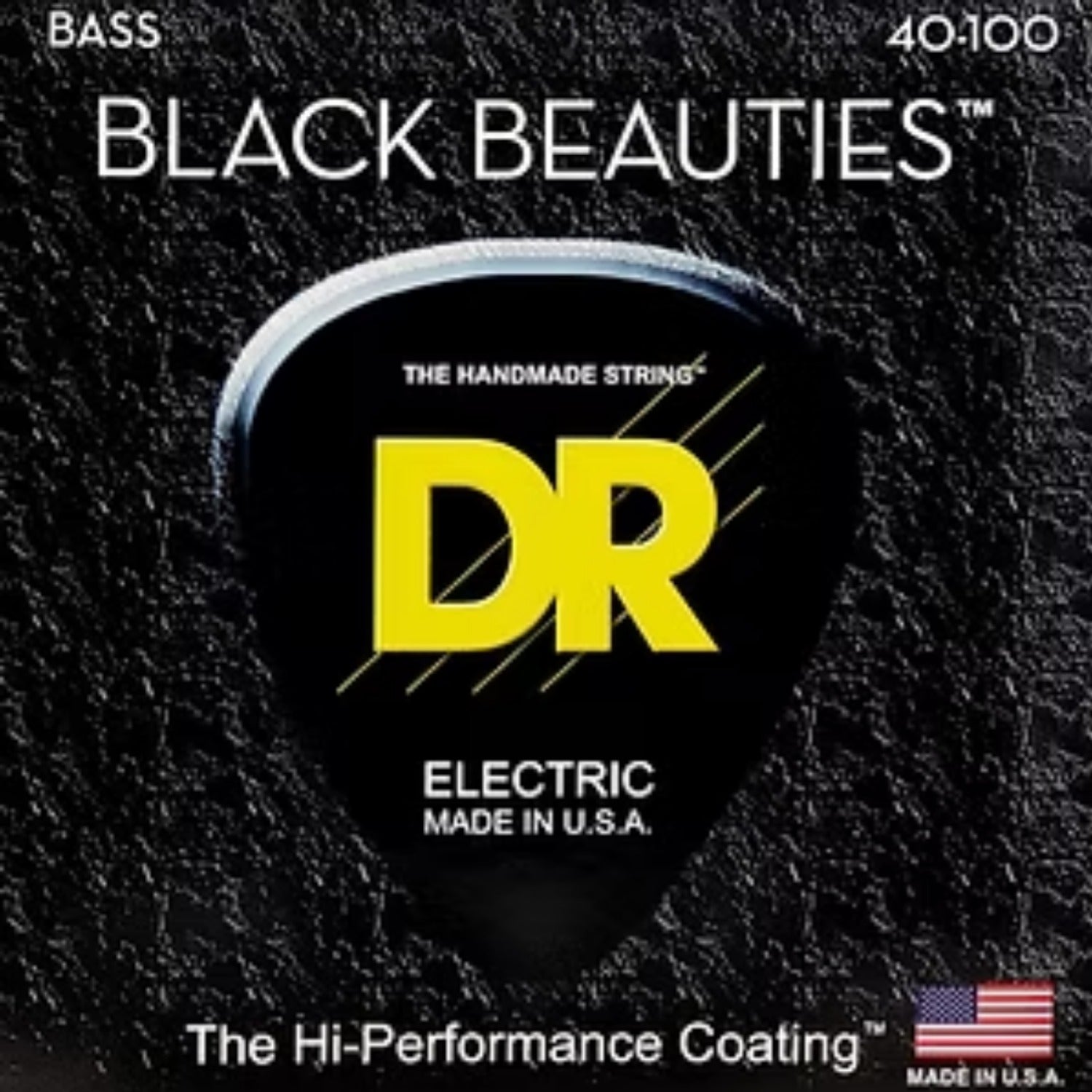 DR Bass Guitar Strings DR String BKB-40 Black Beauties Light Bass Guitar Strings Set - .040-.100