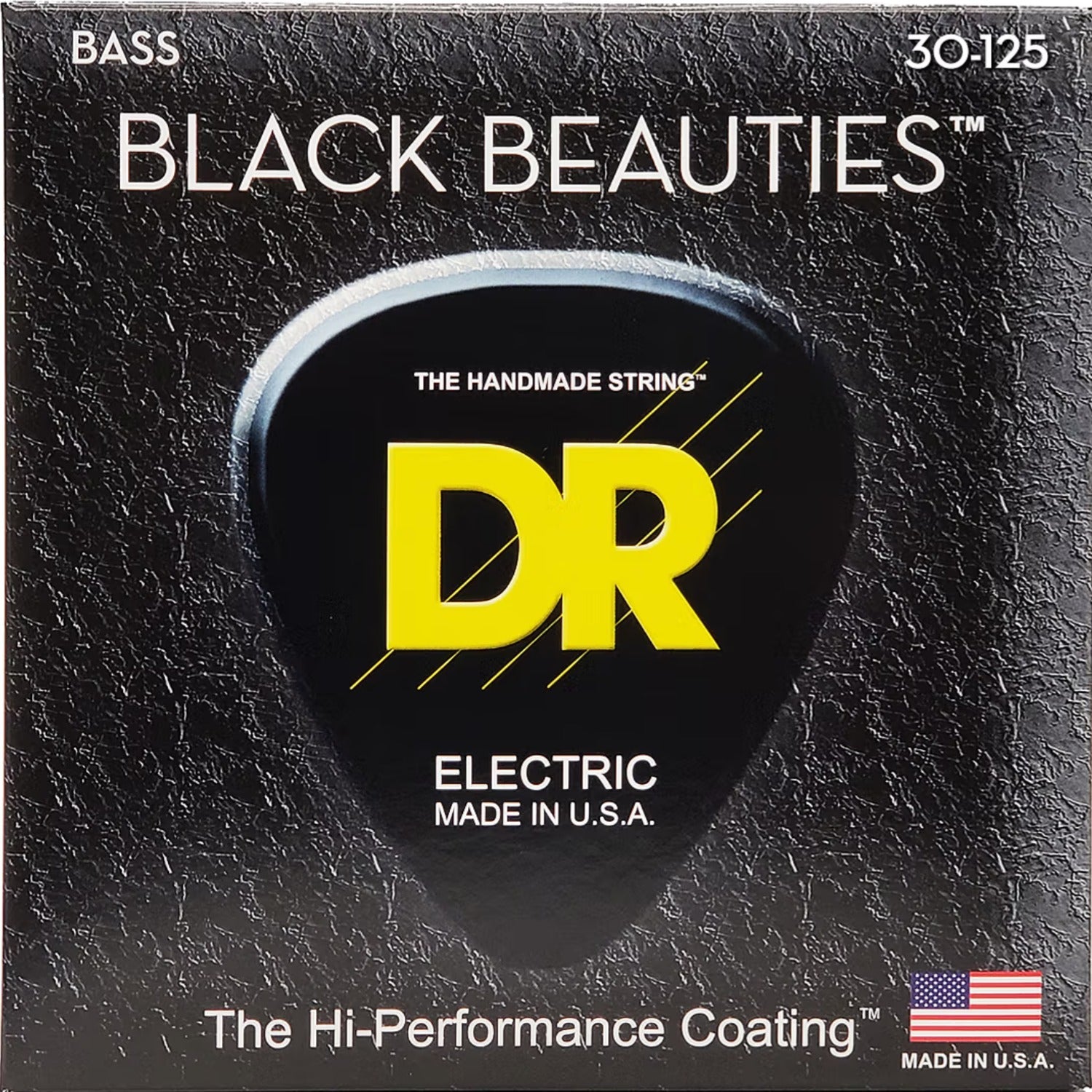 DR Bass Guitar Strings DR String BKB6-30 Black Beauties Medium Bass Guitar 6 Strings Set - .030-.125