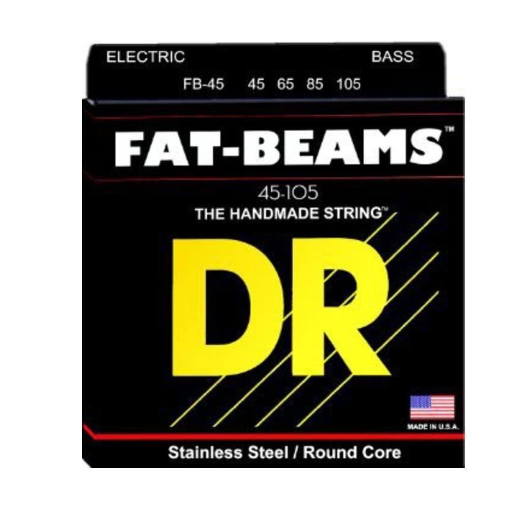 dr bass guitar strings dr string fb45 fat beam stainless steel bass strings - medium 45-105