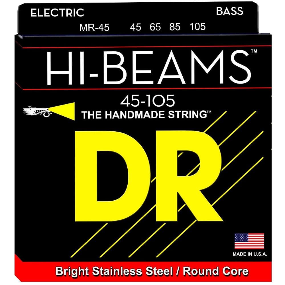 dr bass guitar strings dr string mr45 hi beam medium 4 string bass guitar string set